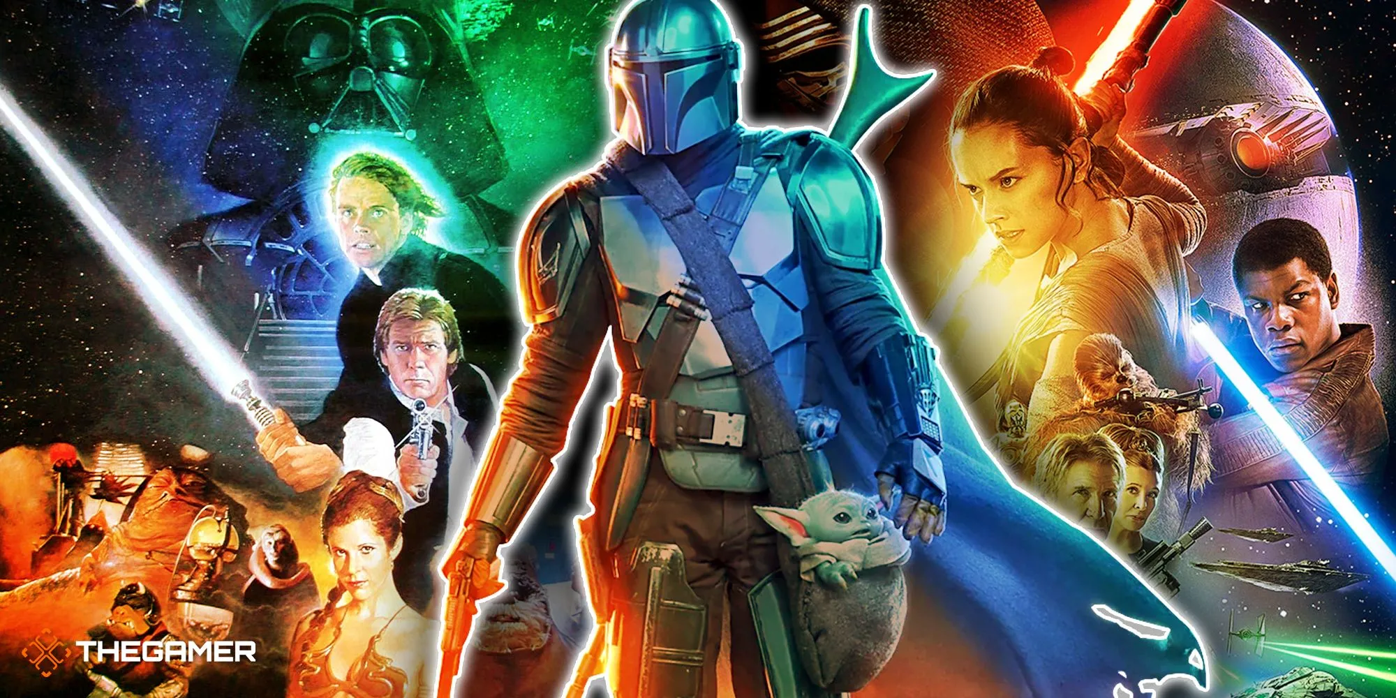 Loạt poster các bộ phim và series Star Wars sắp xếp theo thứ tự thời gian