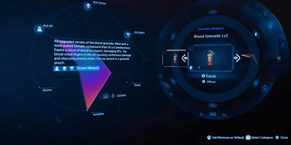 Lựu đạn máu cấp 2 trong Death Stranding 2 On the Beach