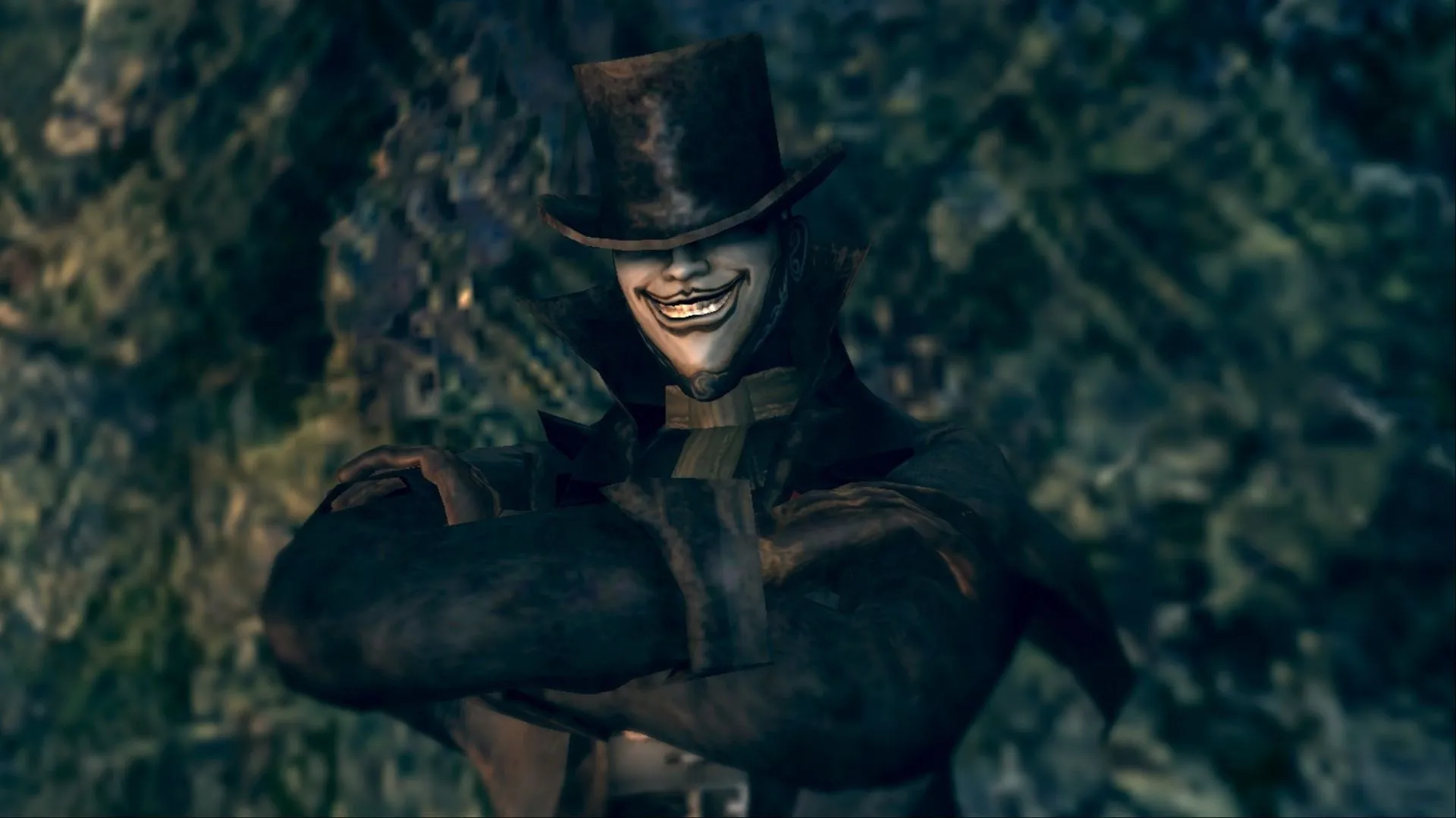Marvelous Chester tựa lưng vào tường trong Dark Souls Remastered