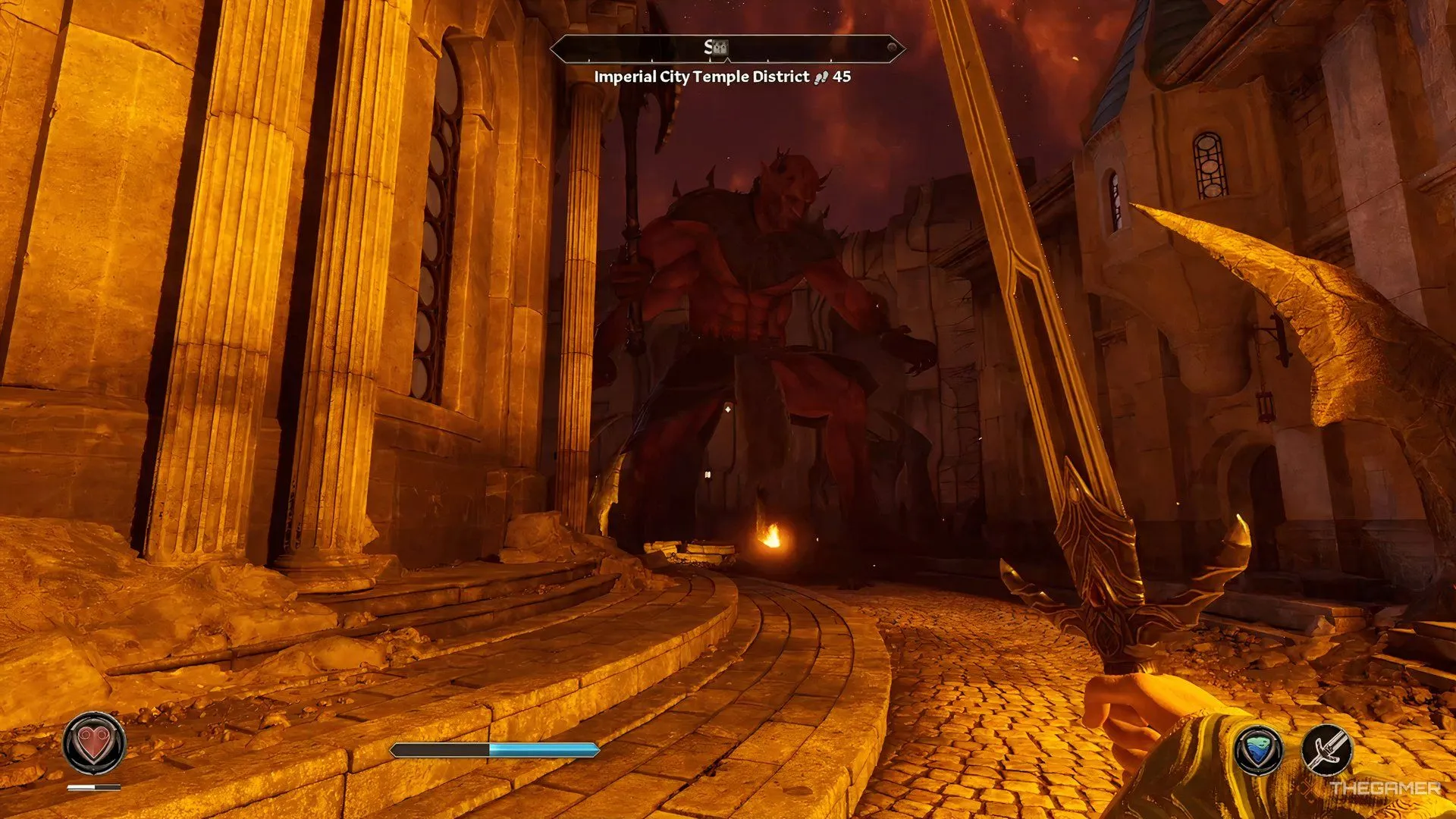 Mehrunes Dagon tấn công Thành phố Hoàng gia trong The Elder Scrolls IV Oblivion