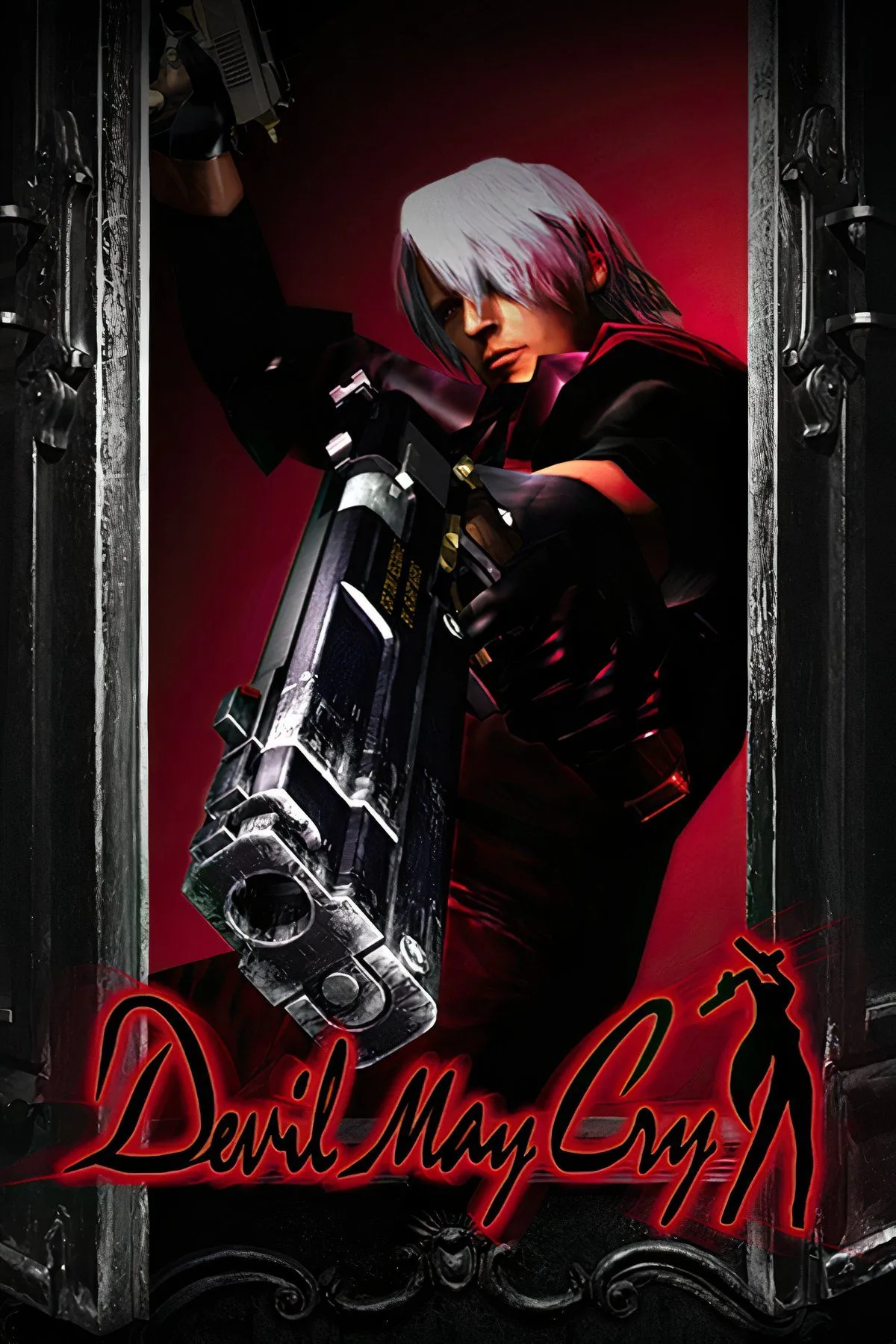 Minh họa sự phát triển từ phiên bản Resident Evil 4 bị loại bỏ thành game Devil May Cry, có thể thấy nhân vật Dante.