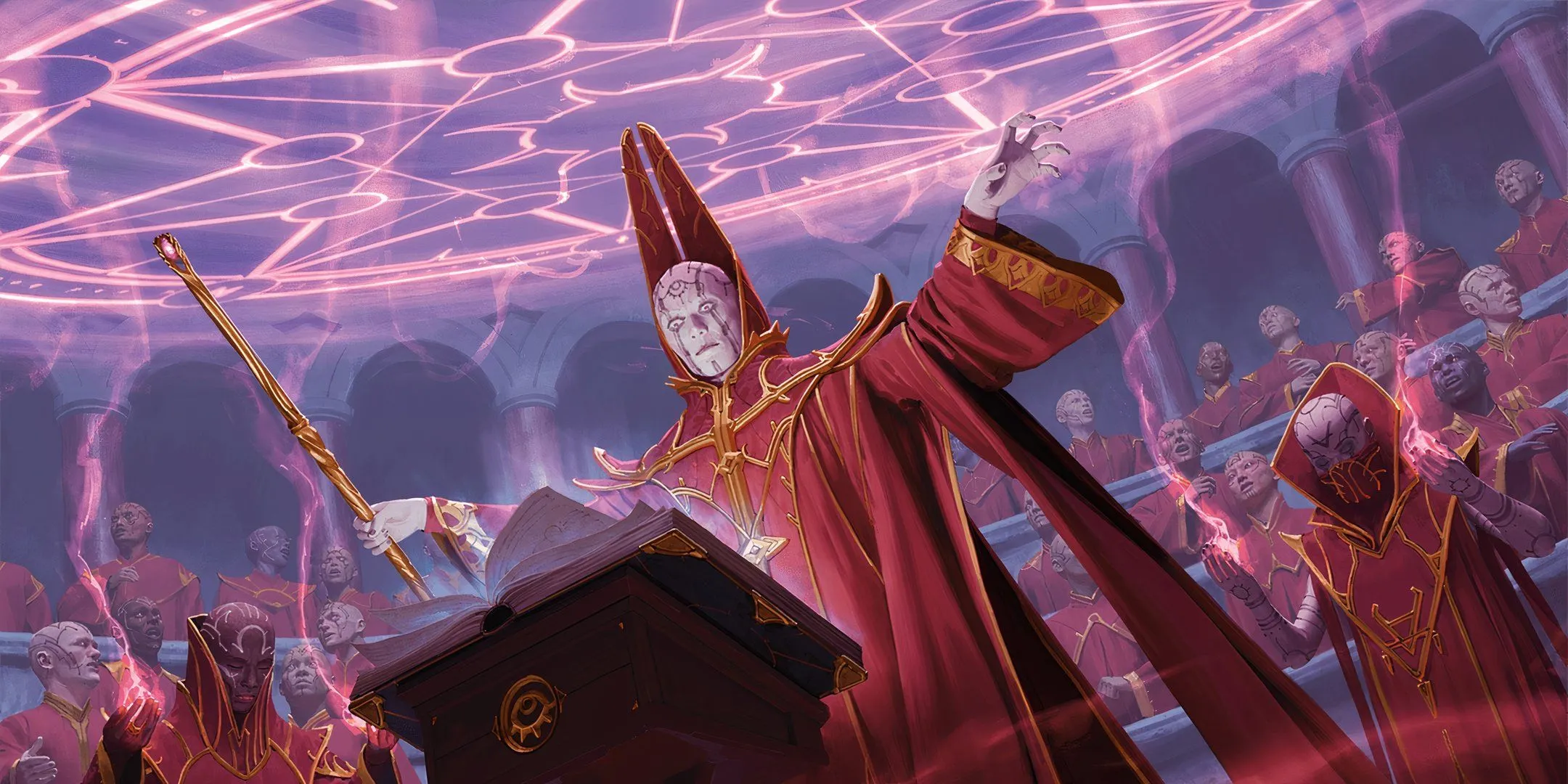 Một Archmage hùng mạnh đang thi triển phép thuật trong Dungeons &amp; Dragons, minh họa bởi Viko Menezes.