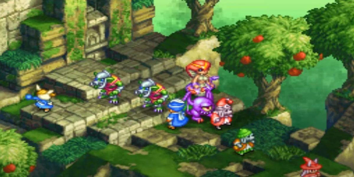 Nhân vật Blue Mage học kỹ năng mới trong Final Fantasy Tactics A2: Grimoire Of The Rift.