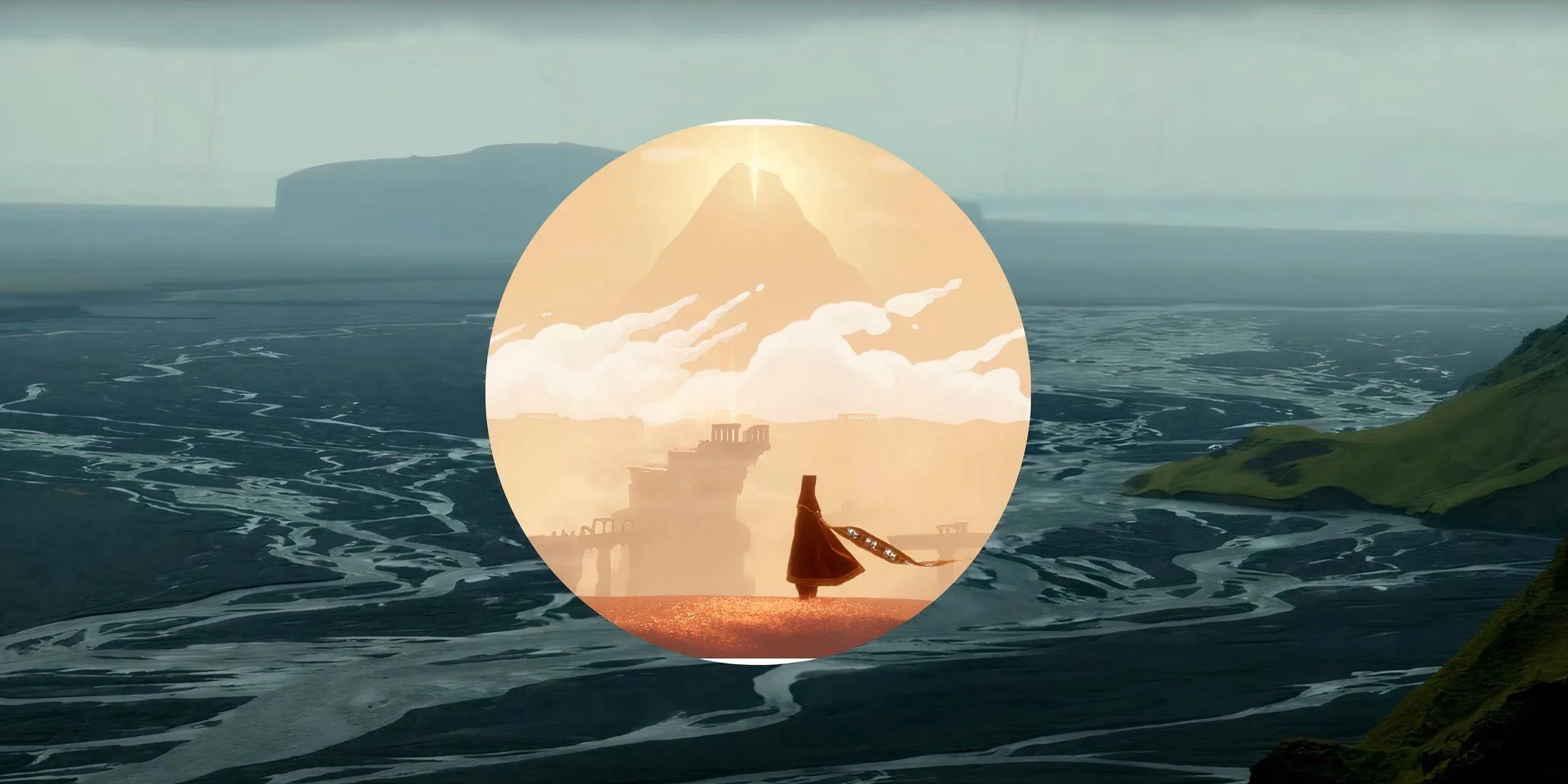Nhân vật chính Journey trong bối cảnh hoang tàn từ Death Stranding.