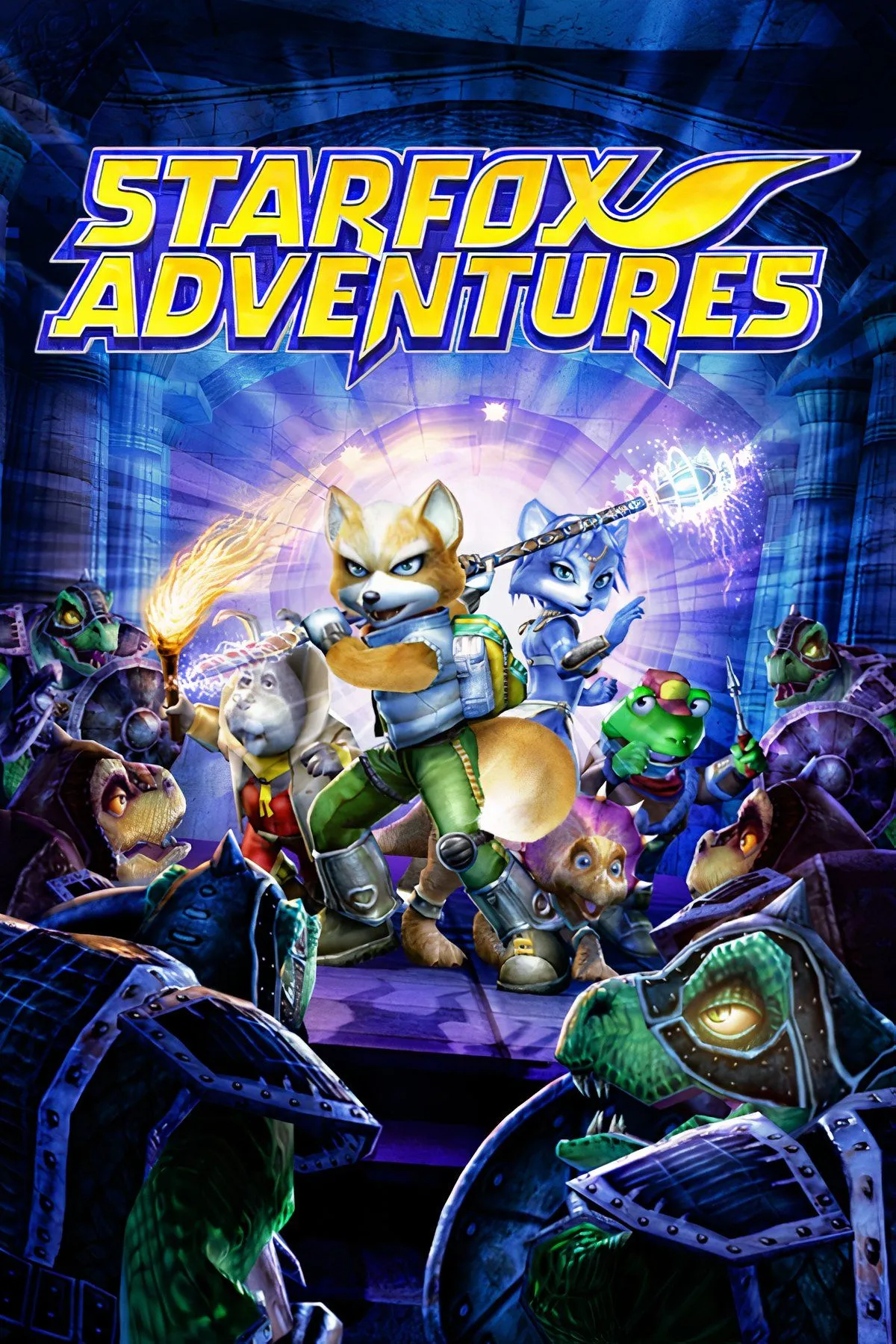 Nhân vật Krystal và Sabre từ phiên bản Star Fox Adventures ban đầu (Dinosaur Planet), minh họa phong cách game phiêu lưu tương tự Zelda.