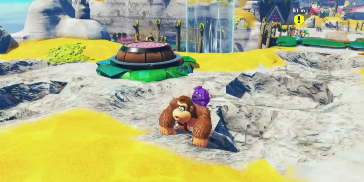 Những nốt nhạc phát sáng xuất hiện khi Donkey Kong huýt sáo, dẫn đường cho người chơi.