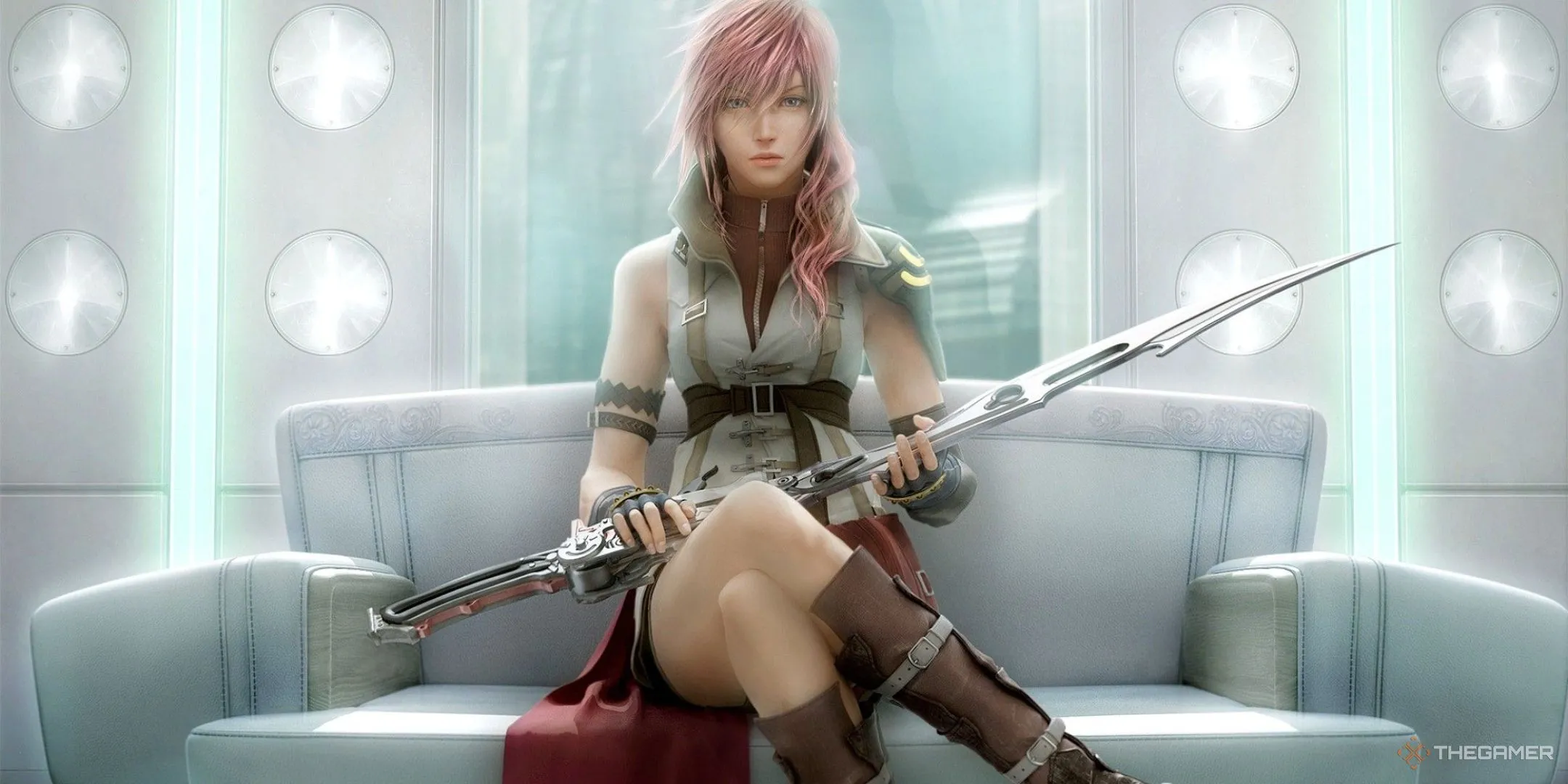 Nữ quân nhân Lightning trong trang phục đặc trưng của Final Fantasy 13