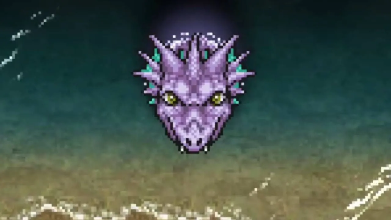 Rồng biển Syldra hi sinh gần bờ biển Walse để cứu Faris trong Final Fantasy V