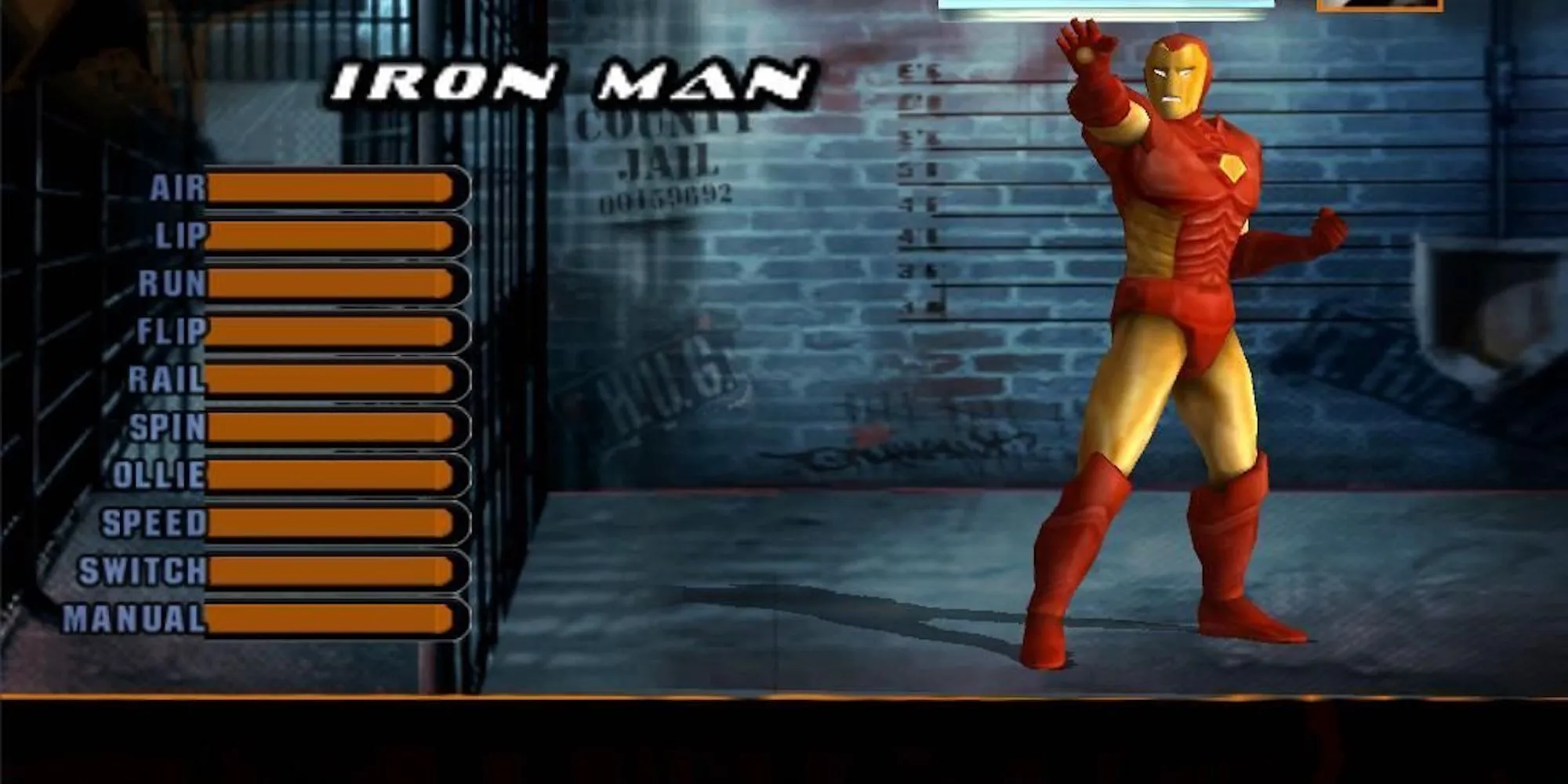 Siêu anh hùng Iron Man trượt ván trong game Tony Hawk's Underground