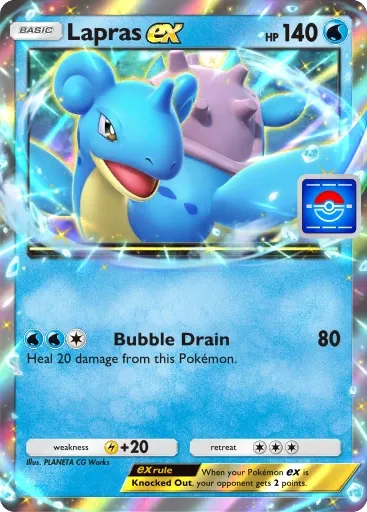 Thẻ Lapras Ex promo PA-014 trong Pokemon TCG Pocket, một trong những thẻ bài hiếm nhất.