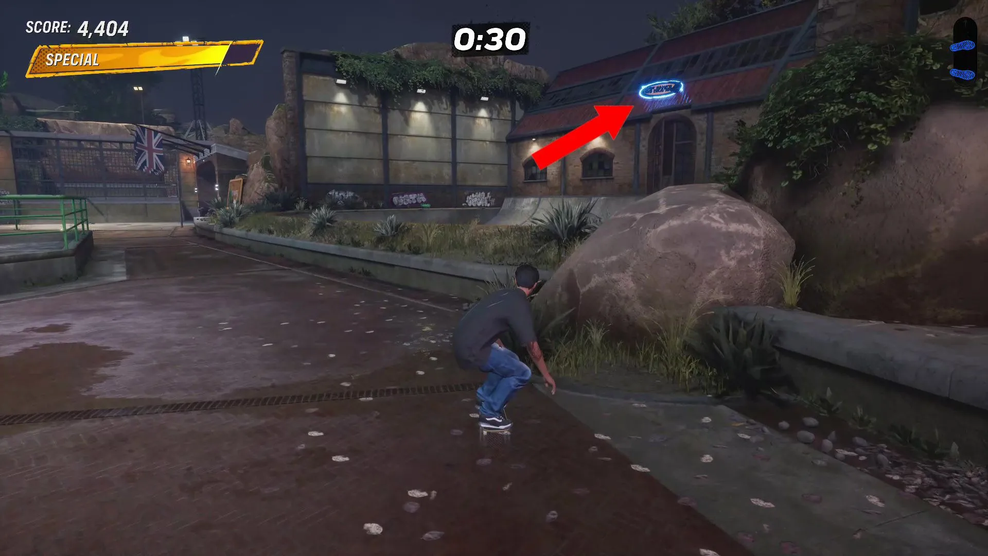 Tìm điểm thống kê trong chuồng hươu cao cổ Tony Hawk