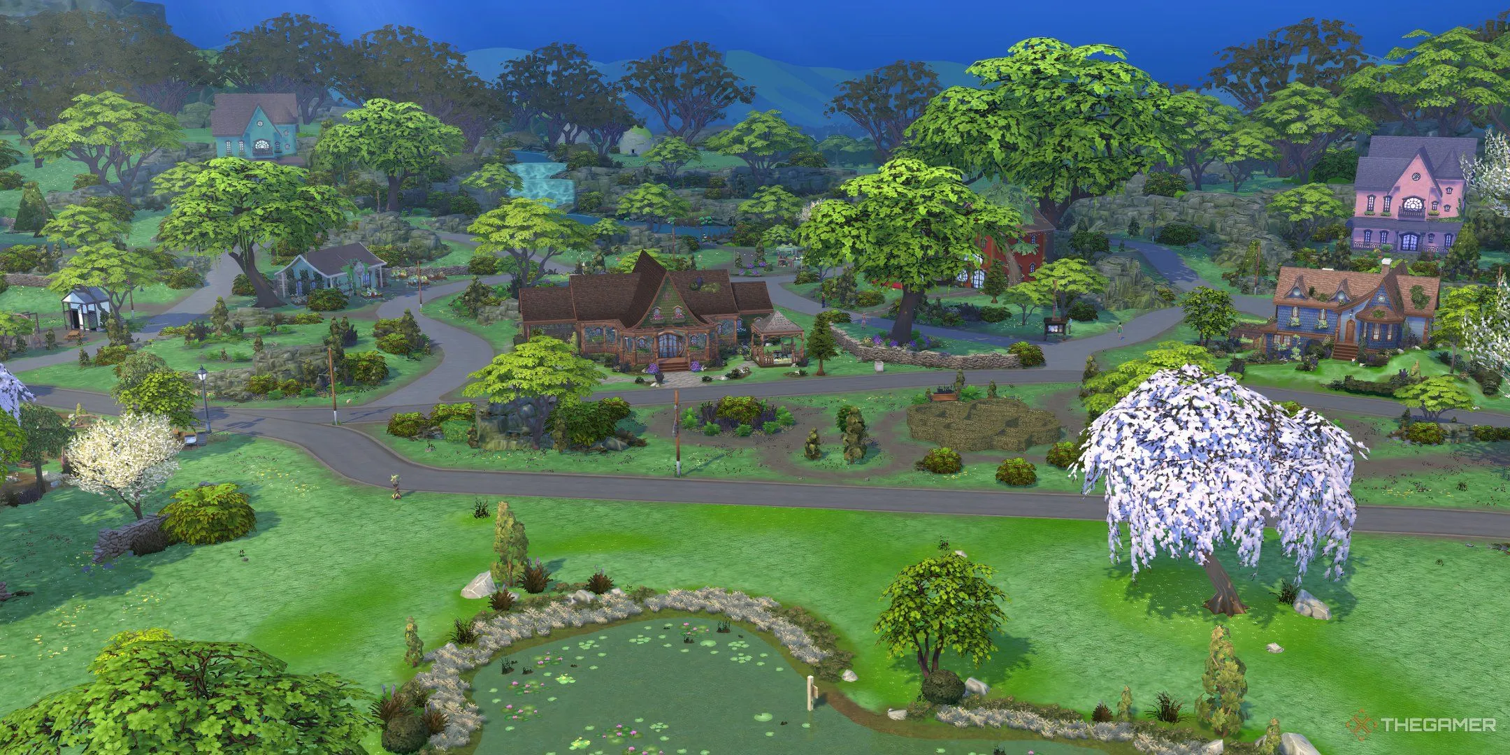 Toàn cảnh Rừng Sprucederry trong The Sims 4 Enchanted By Nature.