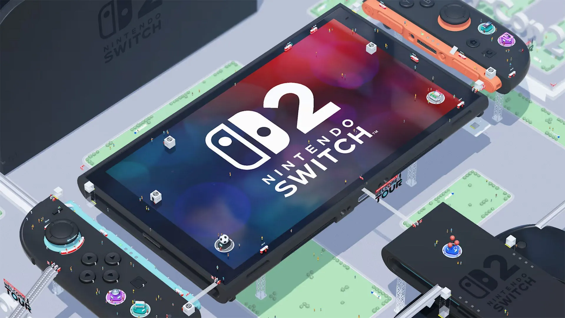 Trải nghiệm game Welcome Tour Nintendo Switch 2 với mini-game và giao diện thân thiện