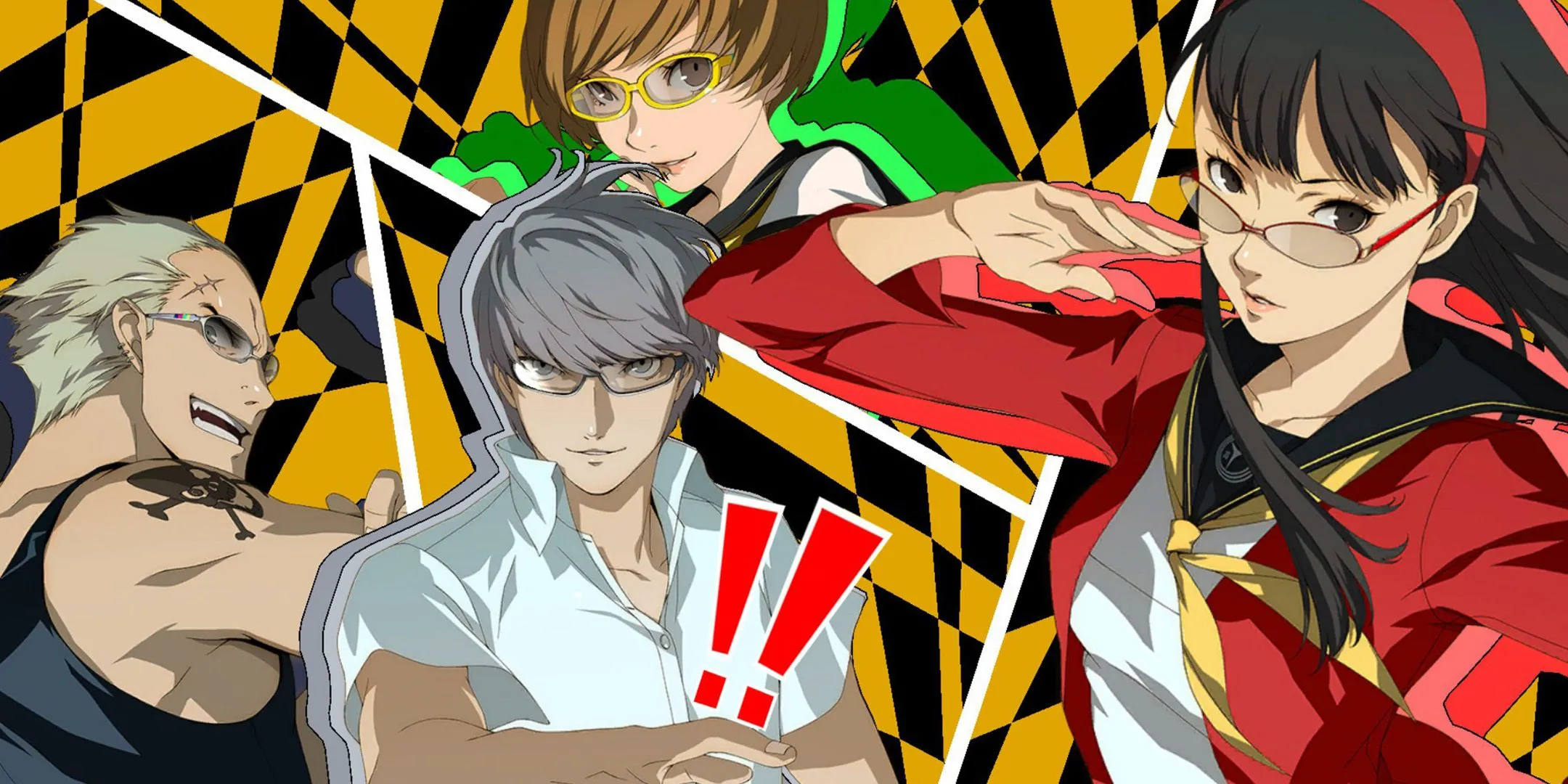 Yu Narukami cùng nhóm Điều Tra trong Persona 4 Golden tại thị trấn Inaba