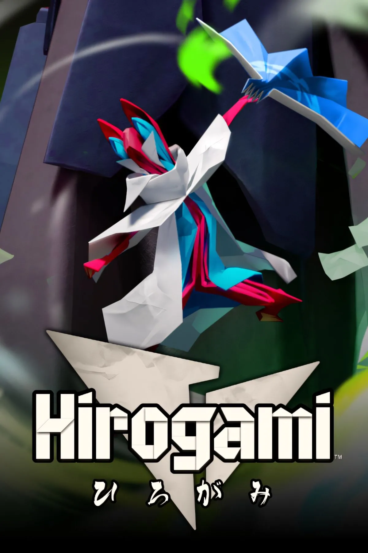 Bìa nghệ thuật của Hirogami với phong cách origami tinh tế, đại diện cho bản sắc thị giác của game
