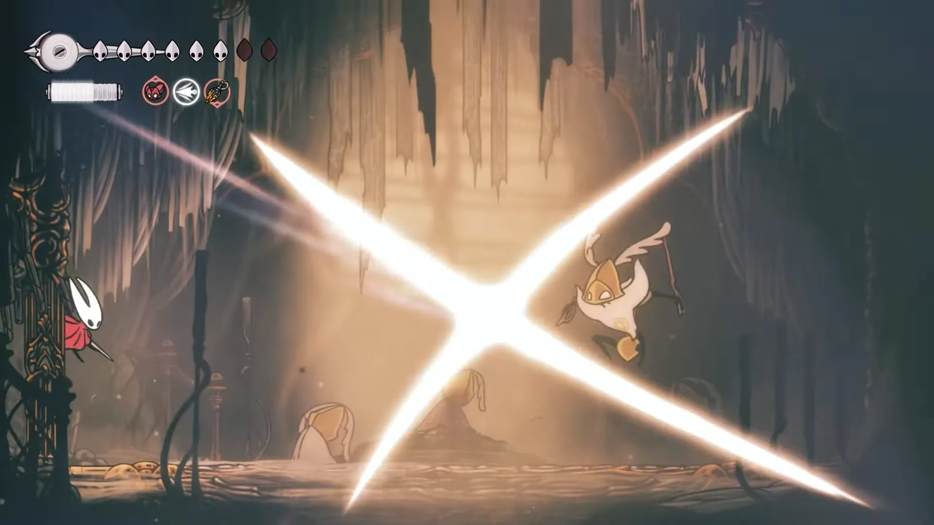 Boss Second Sentinel, thử thách ý chí kiên cường tại High Halls trong Hollow Knight Silksong.