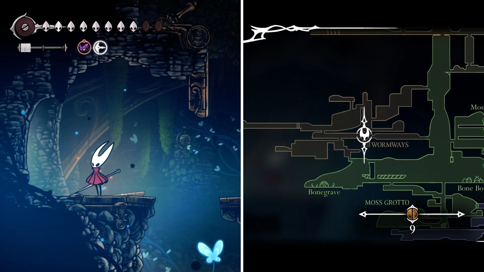 Cánh cửa Simple Key đầu tiên dẫn vào khu vực Wormways bí ẩn trong Hollow Knight Silksong