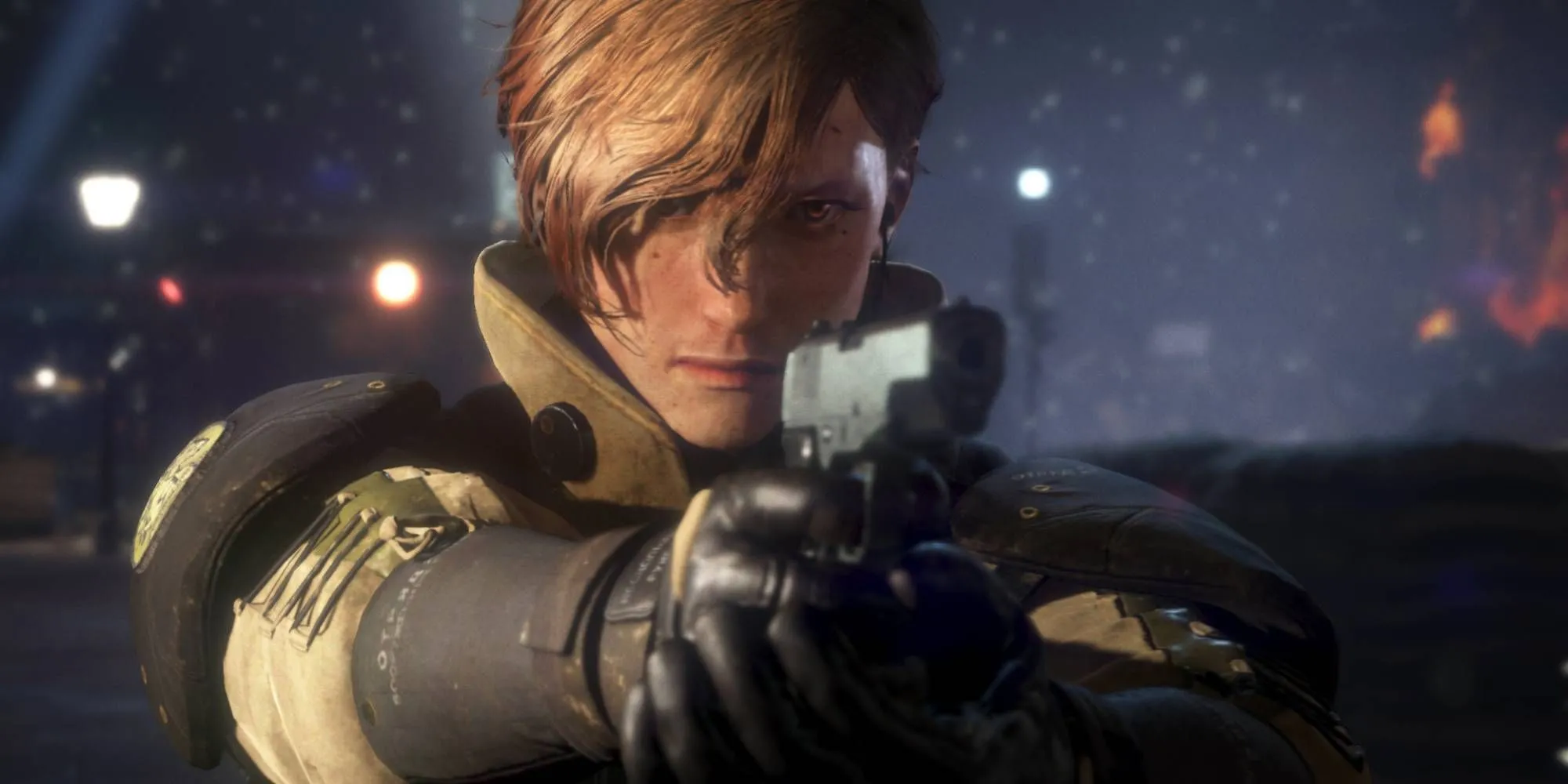 Cảnh gameplay lén lén lút lút trong Left Alive, một spin-off Front Mission với nhiều hạn chế