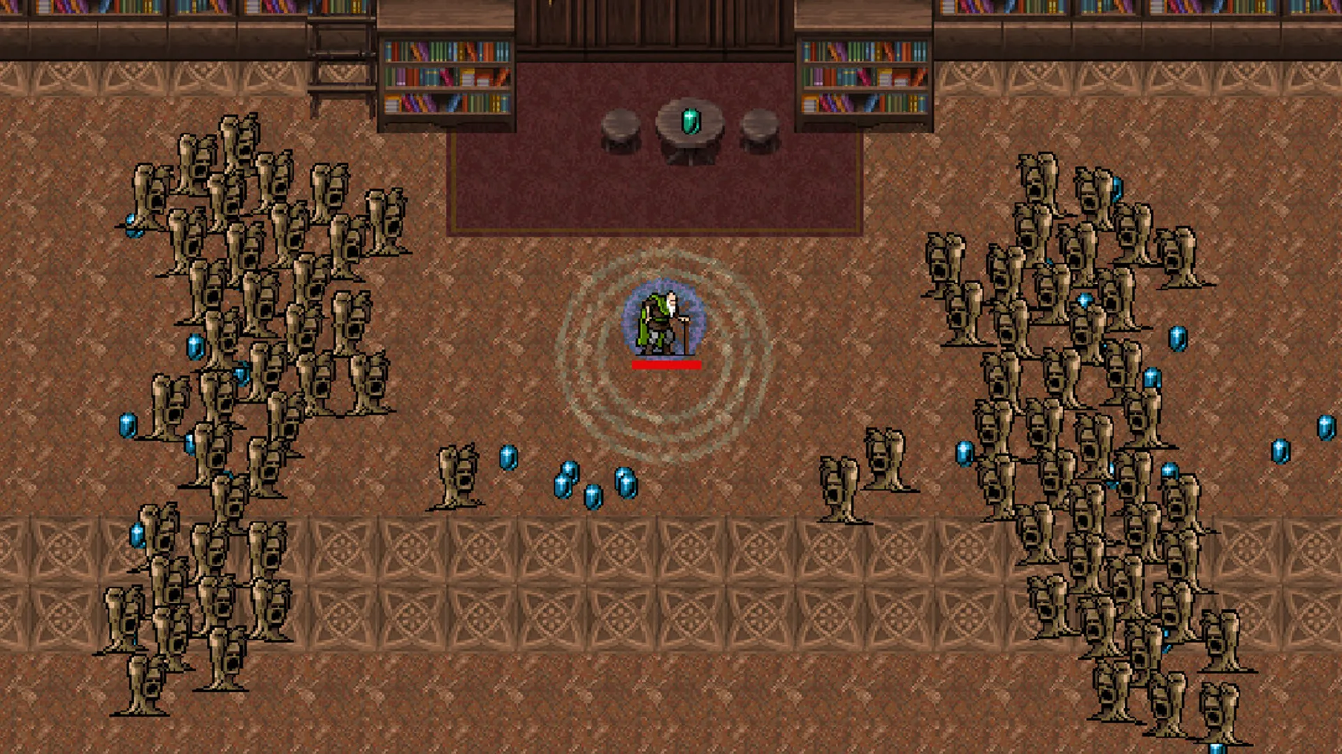 Gameplay hỗn loạn với hàng ngàn quái vật và hiệu ứng kỹ năng trong Vampire Survivors