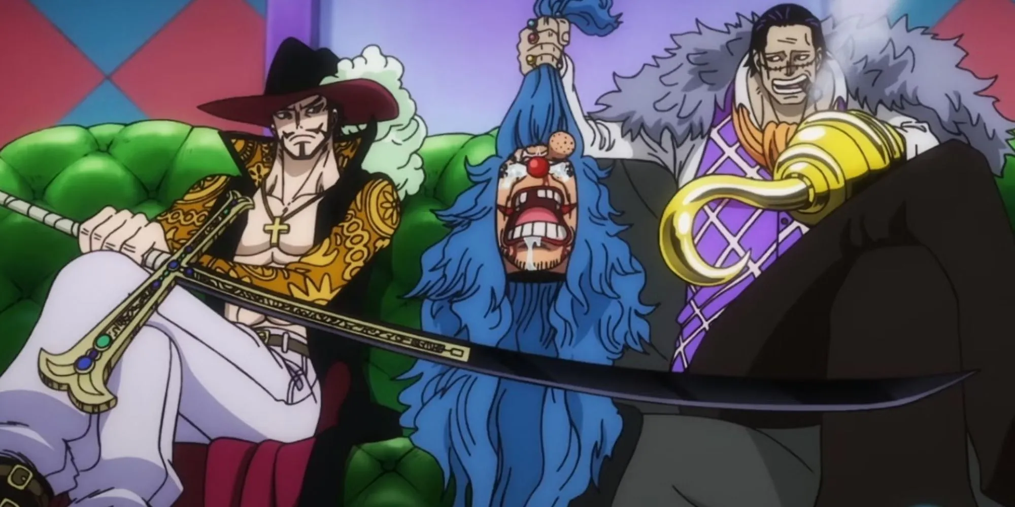 Hội Cross Guild của Buggy, Mihawk và Crocodile với hệ thống tiền thưởng đảo ngược