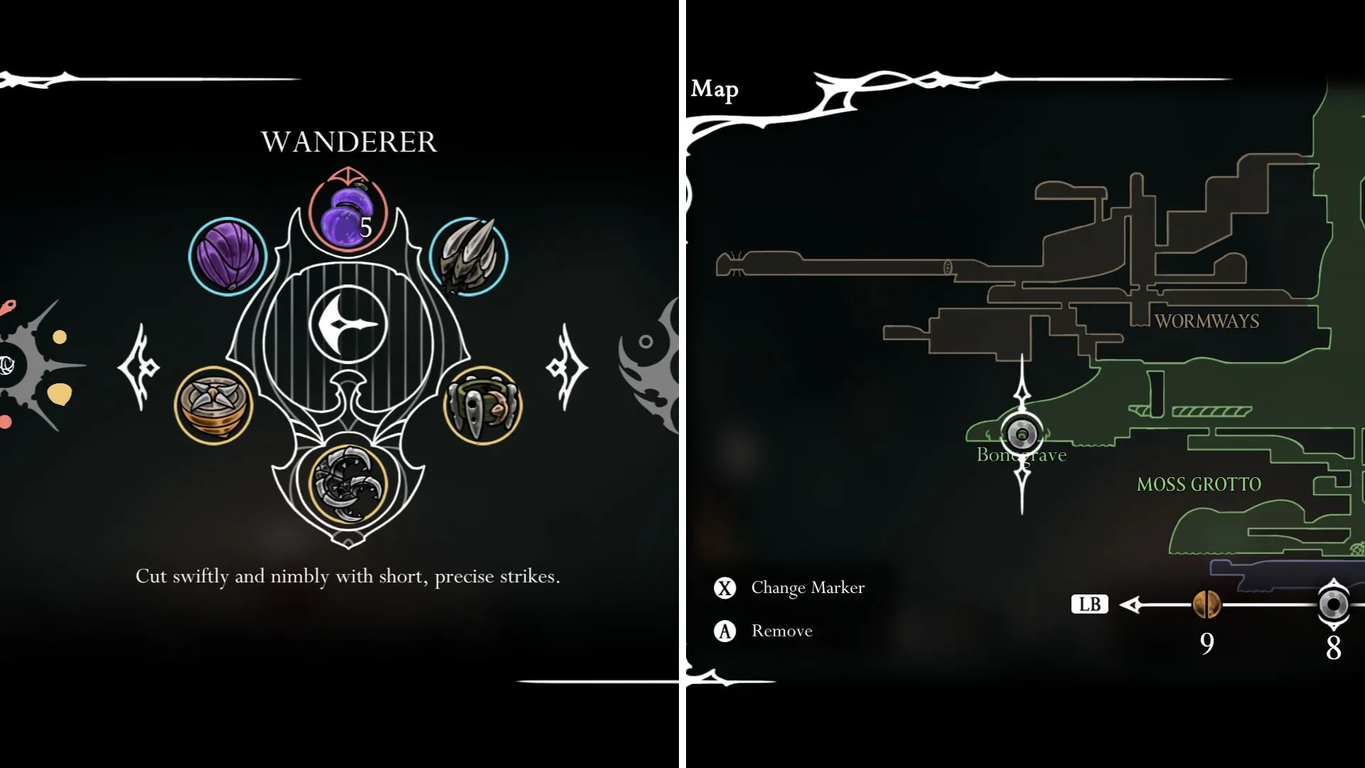 Hornet nhanh nhẹn với Wanderer Crest - Huy hiệu Lãng Khách trong Hollow Knight Silksong