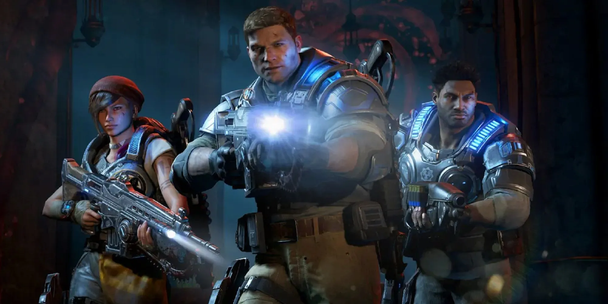 JD Fenix, Kait và Del chuẩn bị cho cuộc chiến mới chống lại Swarm trong Gears of War 4