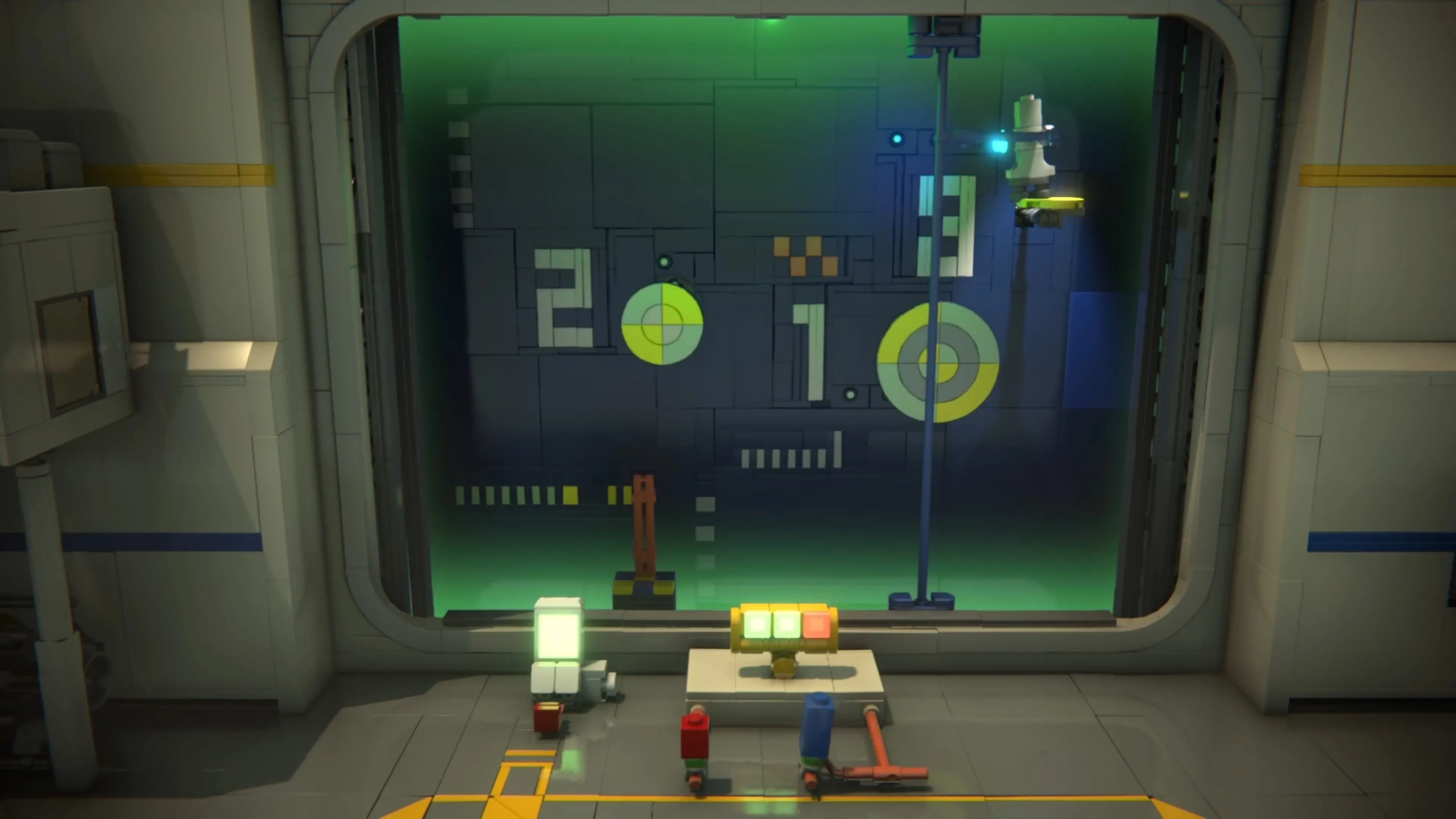 LEGO Voyagers: Một tên lửa mini đang tiếp cận một nền tảng hạ cánh cực kỳ nhỏ, đây là thử thách cuối cùng và khó nhất trong loạt bài kiểm tra hạ cánh