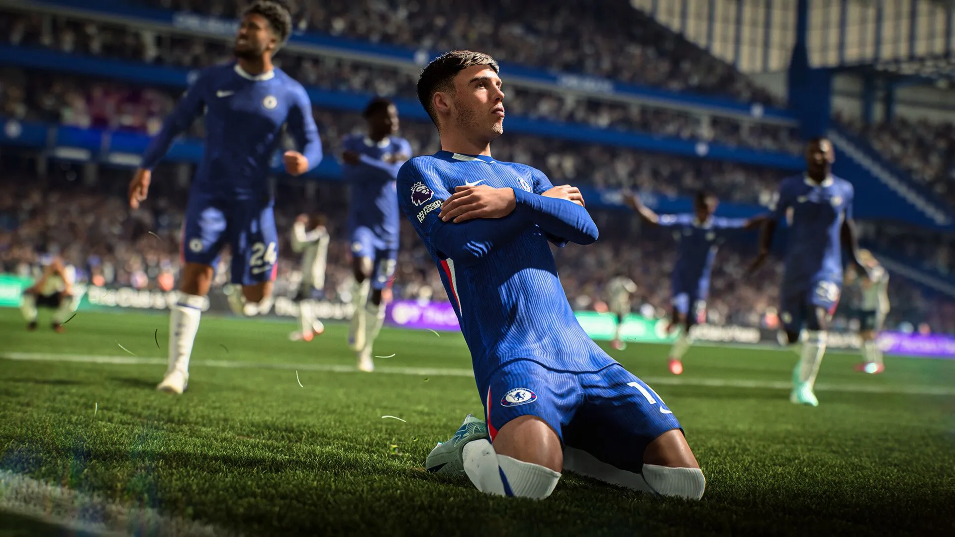 Logo EA Sports FC 26 và hình ảnh các cầu thủ trên sân cỏ ảo