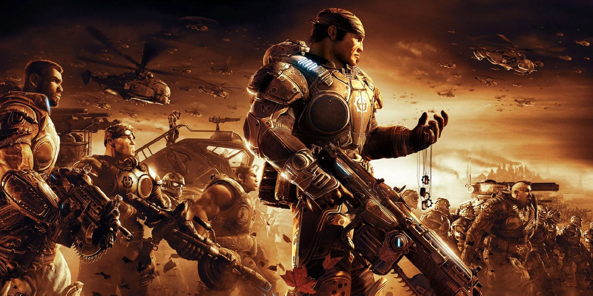 Marcus Fenix và Dom Santiago trong Gears of War 2, biểu tượng của tình đồng đội và lòng dũng cảm