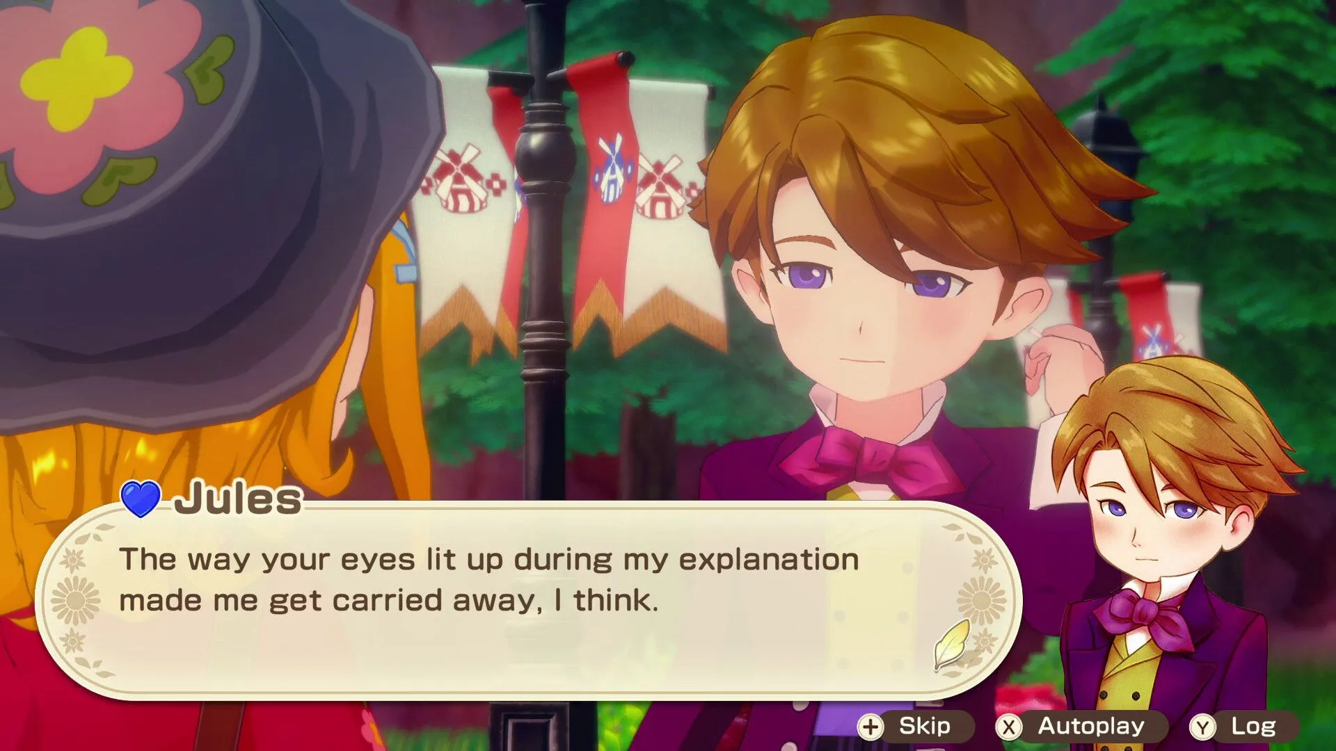 Nhân vật chính đang trồng trọt trên cánh đồng Story of Seasons Grand Bazaar với đồ họa 3D sắc nét