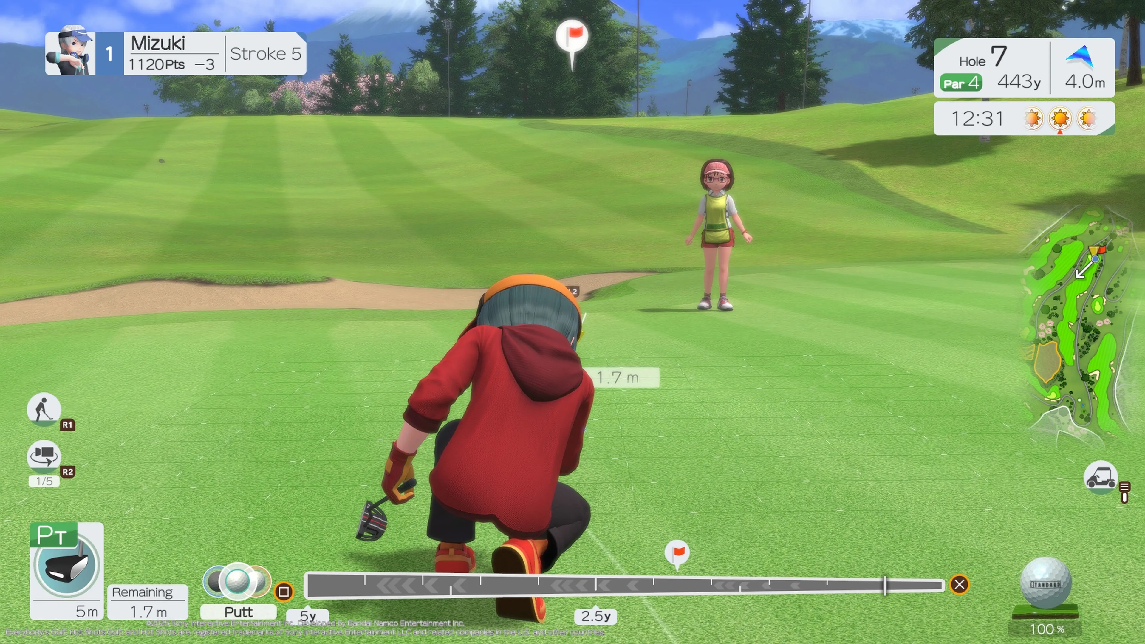Thái độ và lời nói khó chịu của nhân vật game golf Everybody's Golf Hot Shots
