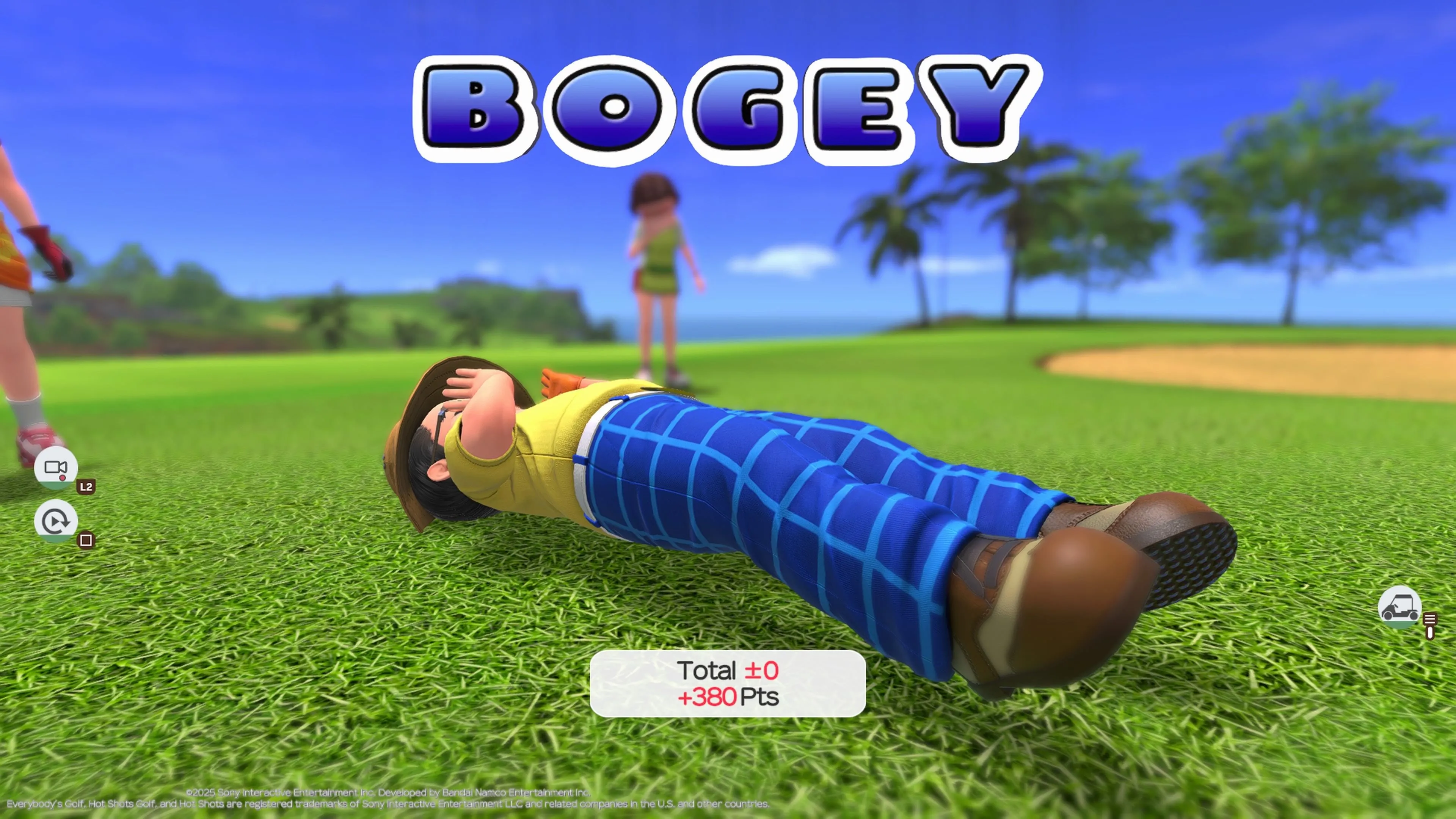Thanh lực đánh golf bị giật trong Everybody's Golf Hot Shots