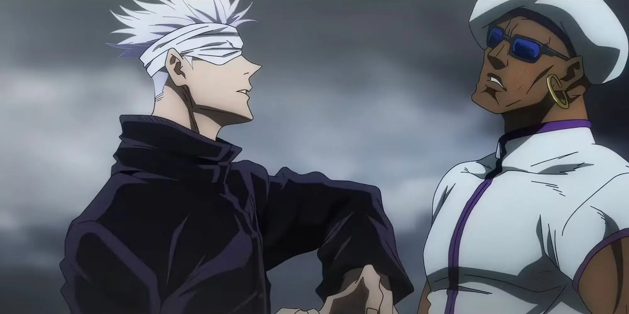 Trận chiến giữa Gojo Satoru và Miguel trong Jujutsu Kaisen 0, Gojo thể hiện tốc độ kinh hoàng